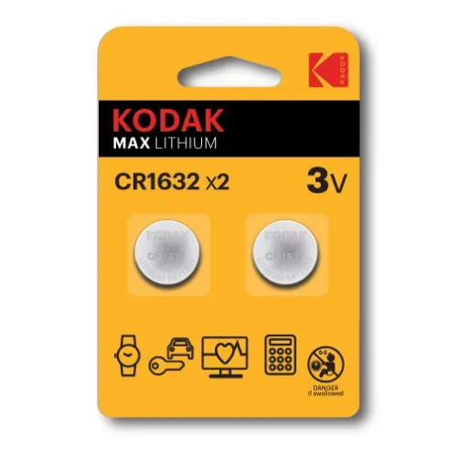 Kodak Max Lithium Battery CR-1632 2-pack