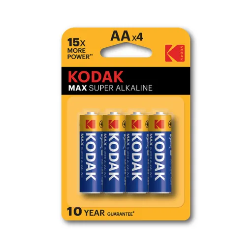 Kodak Max Alkaline Battery AA 4-pack