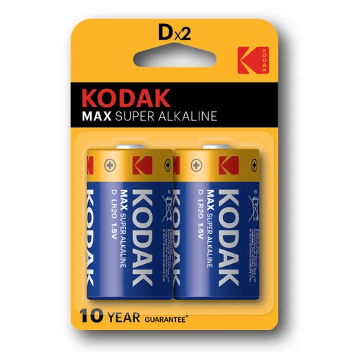 Kodak MAX Alkaline Battery D 2-pack