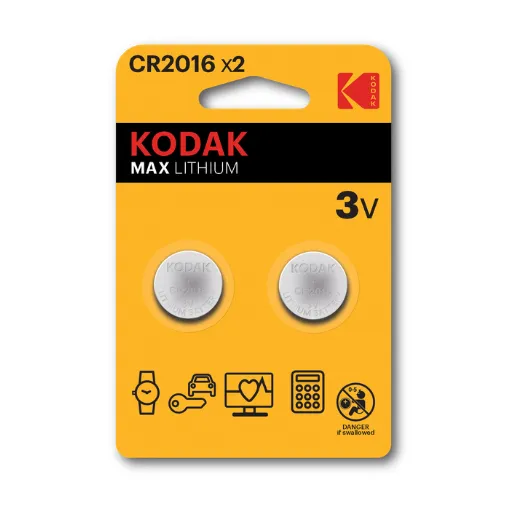 Kodak Max Lithium Battery CR-2016 2-pack