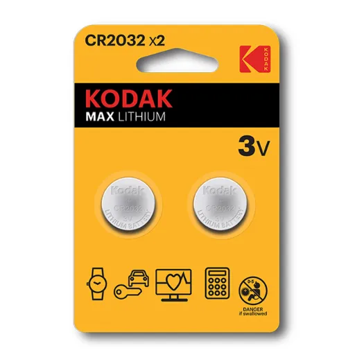 Kodak Max Lithium Battery CR-2032 2-pack
