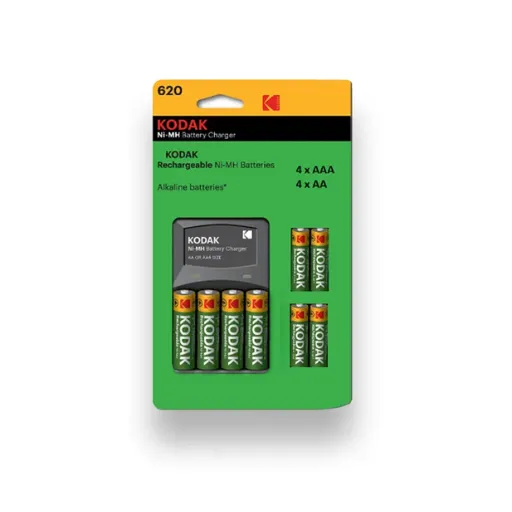 [7113] Kodak Rechargeable Battery Charger for AA & AAA + 8 Free Batteries