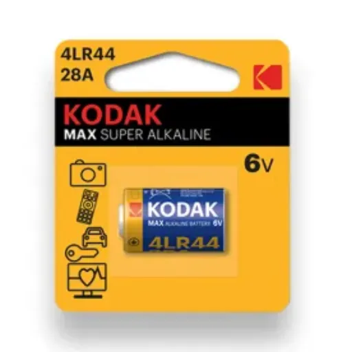 Kodak Max Alkaline Battery 4LR44 28A 6V 1-Pack